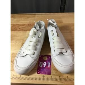 Candice Cooper Rock S Women's 5.5 White Leather Lace-Up Low Top Sneakers